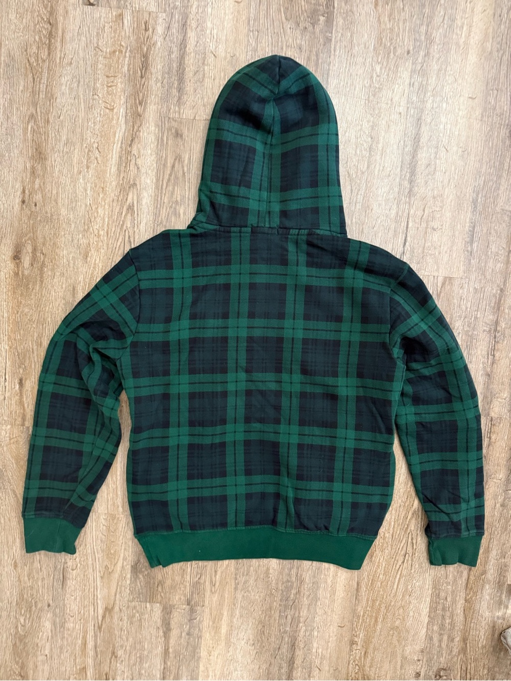 Polo Ralph Lauren • Leather Pony Tartan Plaid Hoodie - Picture 10 of 16
